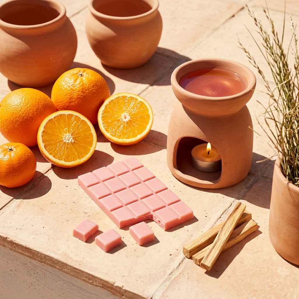 wax-melts-κεχριμπάρι-πορτοκάλι-Amber-Orange-–-Choco-Wax-Melts-The-Plant-Room